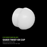 Saber Twist-On Cap, white, threads into the tip of the Sol tube.