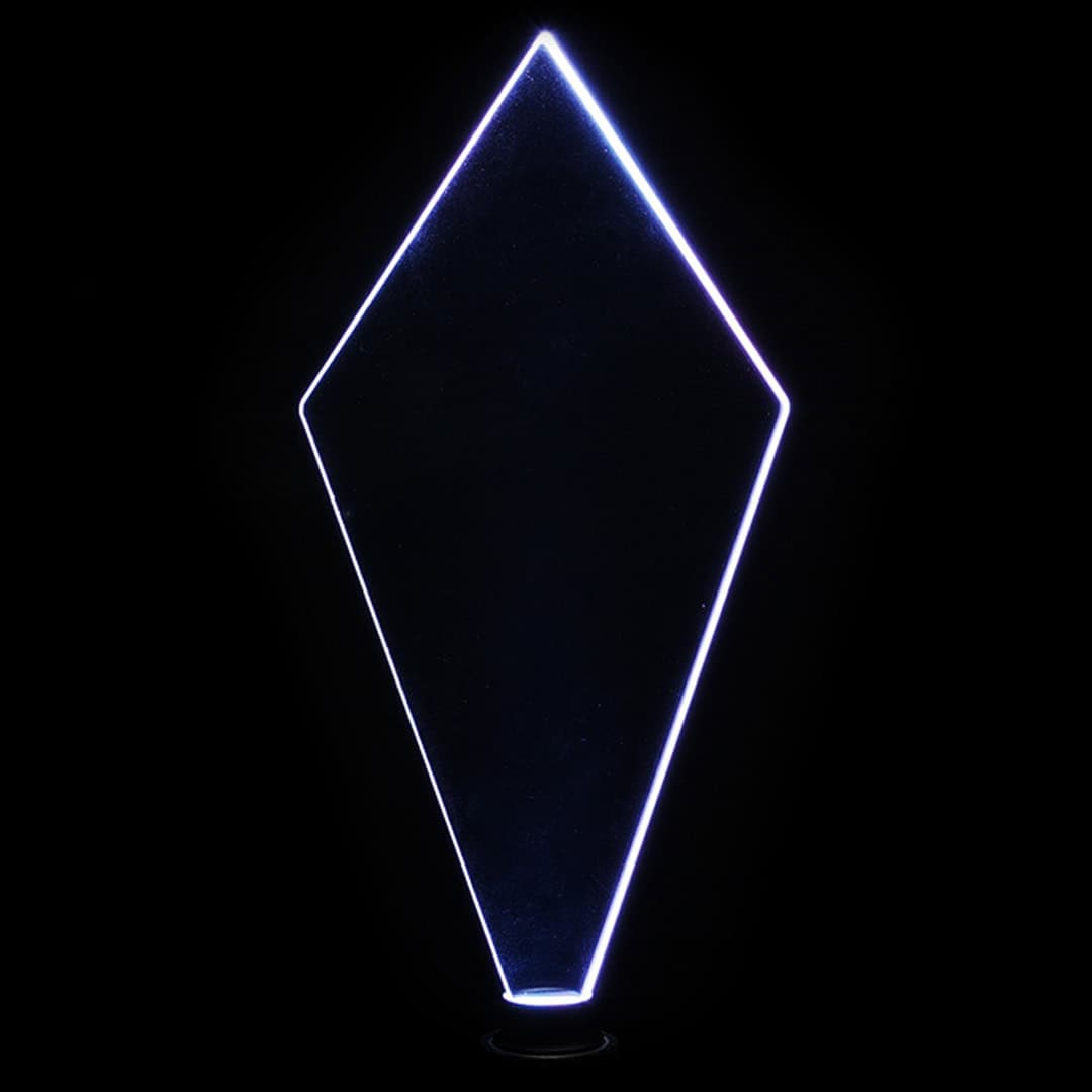 Crown Jewel acrylic light painting blade producing bold, radiant light trails in long exposure photography

