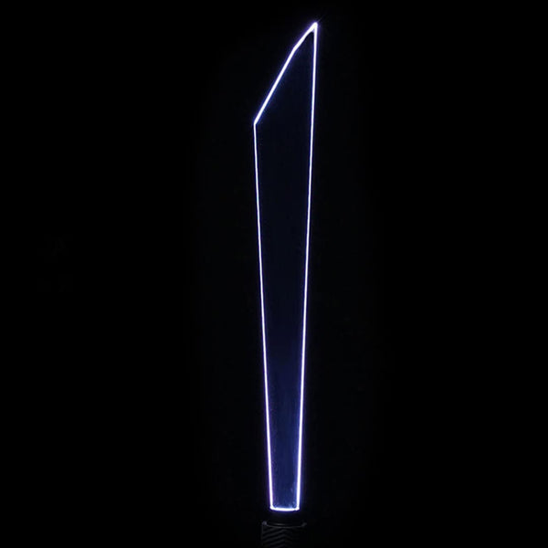 Digital Feather Long acrylic light painting blade creating layered, stylized light trails in long exposure photography