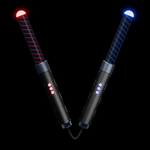 Saber Chucks LED Nunchucks Kit with Stellar 6 inch saber tubes, lit red and blue