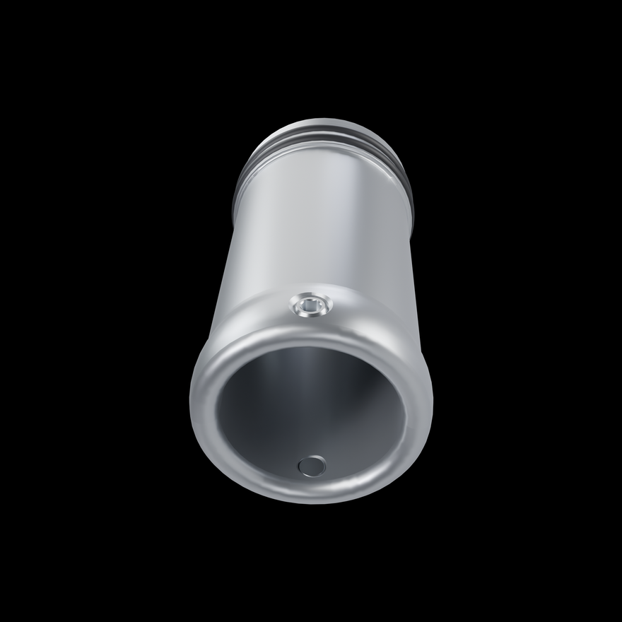 Flow Cap Mount bore end showing set screw port
