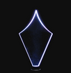 Blue neon light shaped