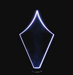 Blue neon light shaped