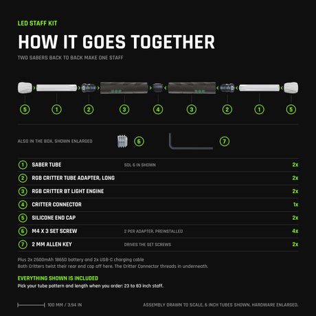 LED Staff Kit