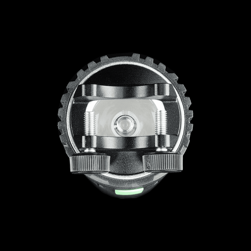 Light Painting Blade Holder designed to attach acrylic blades to the RGB Critter flashlight for long exposure and light painting photography.