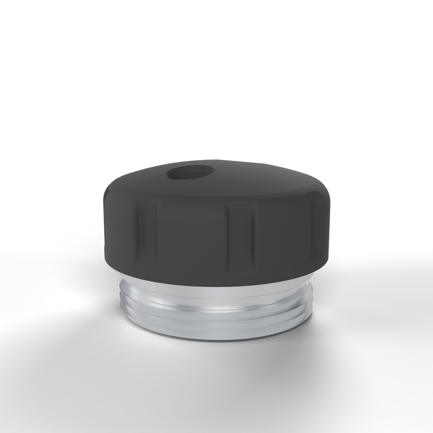 Modular End Cap profile showing the threaded aluminum base