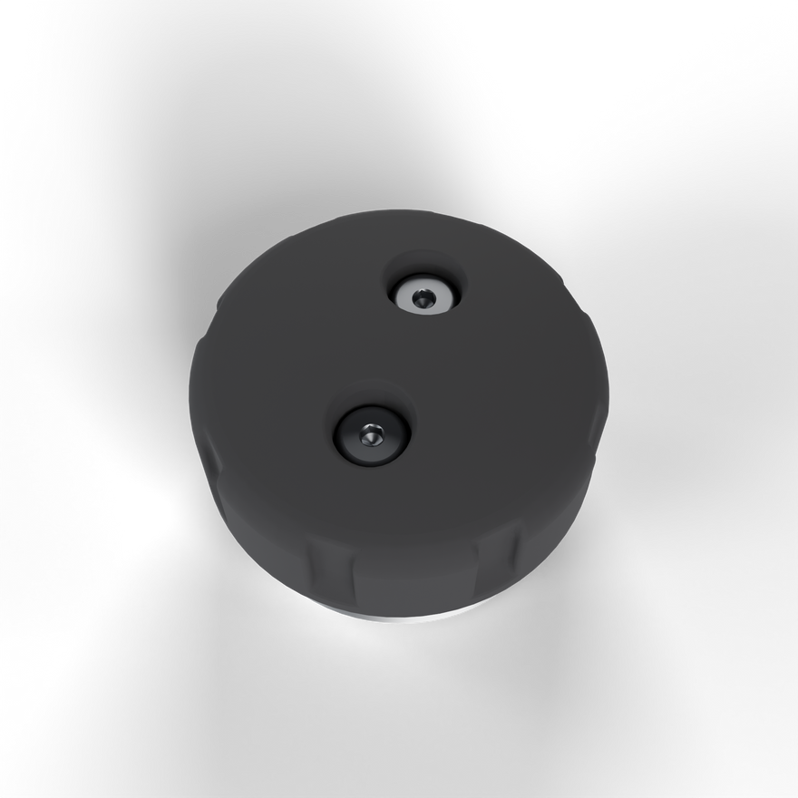 Modular End Cap top view showing the two socket-cap screws