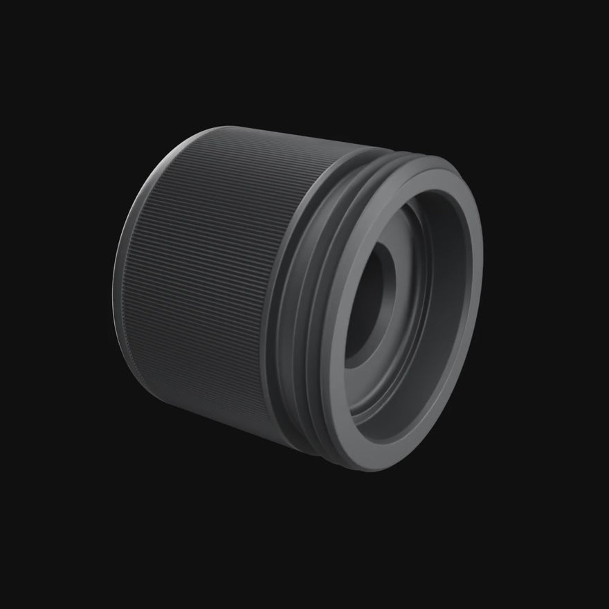 Saber Chuck Connector rotating 360 degrees on black.