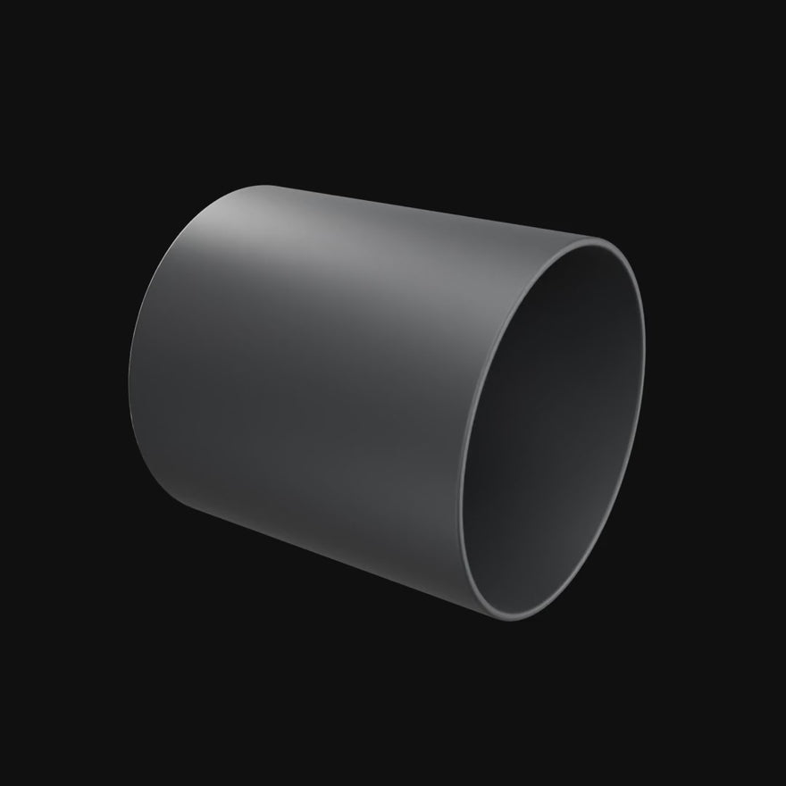 T8 Tube Cap rotating 360 degrees on black.