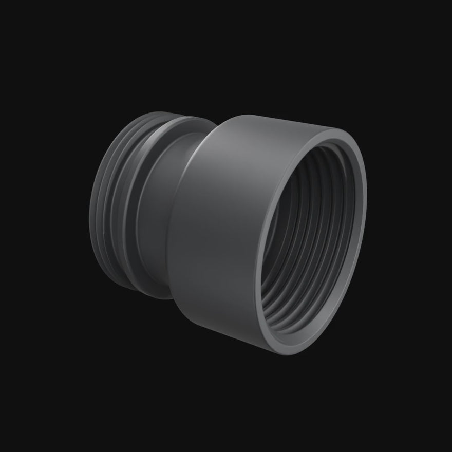 Critter To LPB Adapter rotating 360 degrees on black.