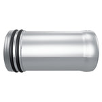 Rotatable 3D model of the Flow Cap Mount with both O-rings seated and both M4 x 3 set screws installed