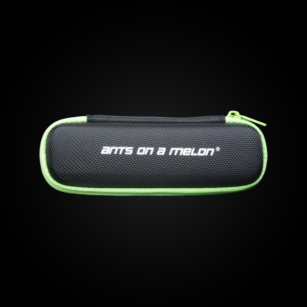 RGB Critter travel case holding the light engine, spare battery, and charging cable