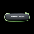 RGB Critter travel case holding the flashlight, spare battery, and charging cable