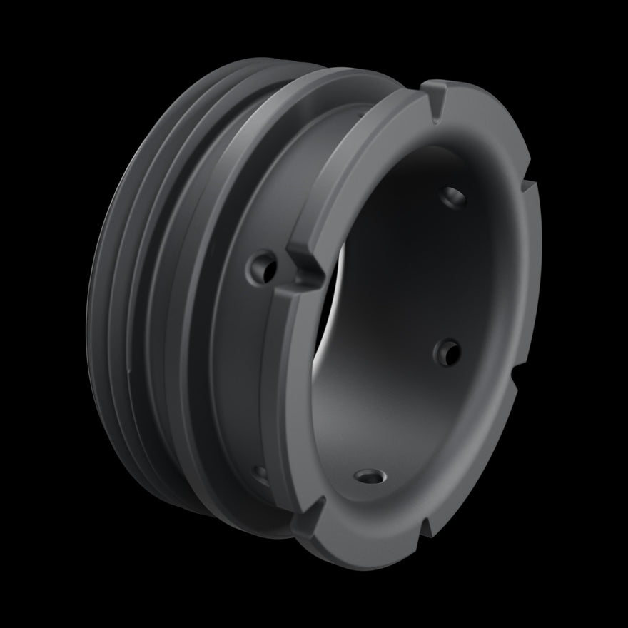 Sparkler Holder, rendered from the production CAD on black.