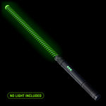 Stellar saber tube lit green, shown on an RGB Critter BT light engine. No light included; it runs on the Critter you already own.