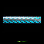 Butterfly Light Painting Tube, laser cut pattern, close up